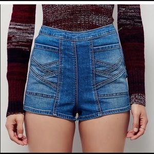 Free People High-Waisted Denim Shorts